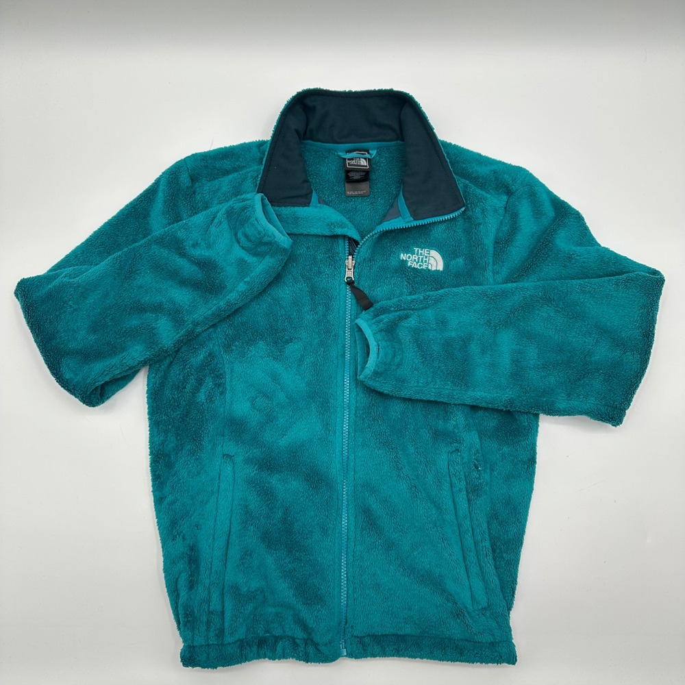 The North Face Osito Fleece Jacket Womens Medium Teal Blue Full‎ Zip Soft Shell